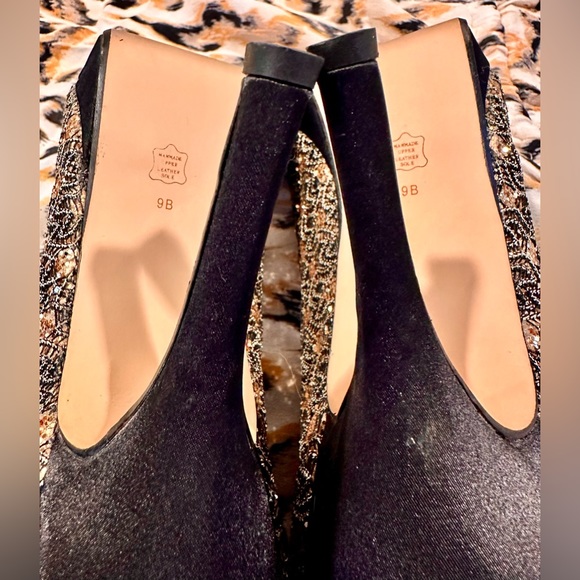 Caparros black and gold sparkling heels - Picture 4 of 10